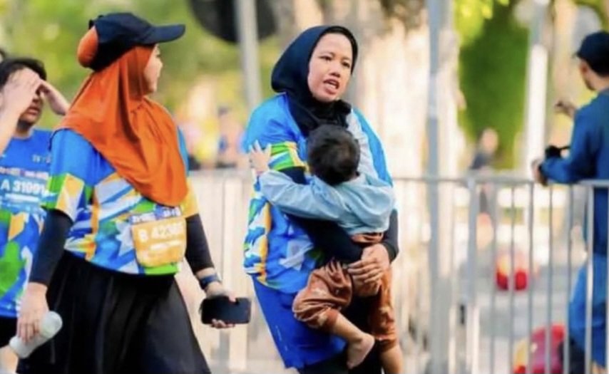 Ibu Mengaku Harus Gendong Anak dari Start sampai Finish, Penggunaan Stroller Brand Ambassador Jadi Sorotan