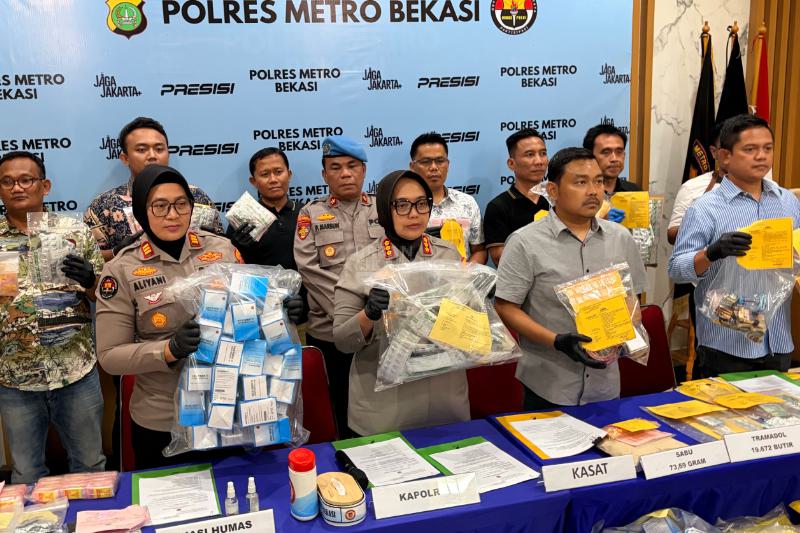 47 Kasus Dibongkar! 60 Pengedar Narkoba di Bekasi Tumbang, Barang Bukti Tembus Rp835 Juta